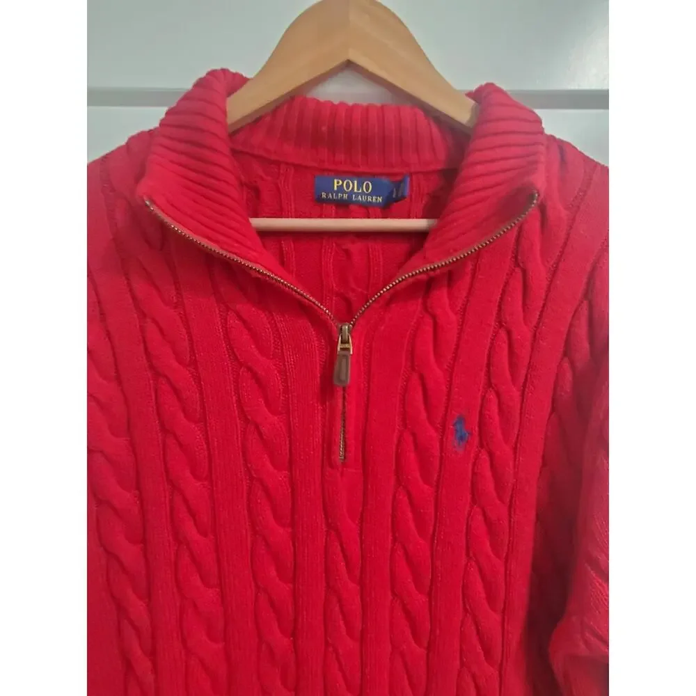Ralph Lauren POLO Cable-knit Sweater Size Large